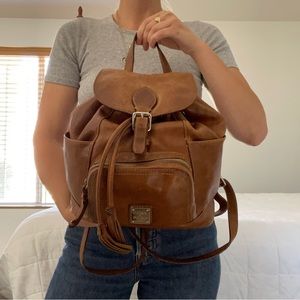 Leather backpack